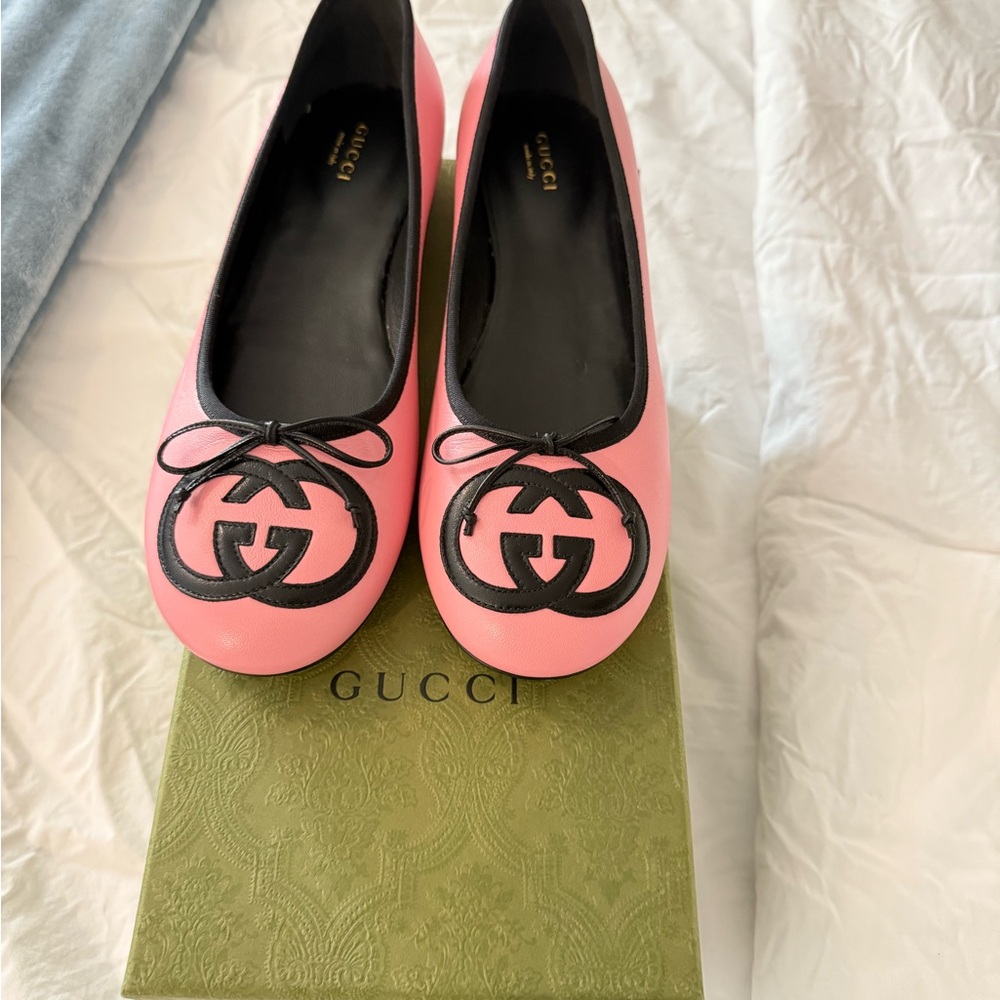 Gucci Women's Jarret Pink Ballet Flats